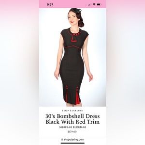 1930’s Bombshell dress made by Stop Staring sold by Enz’s.